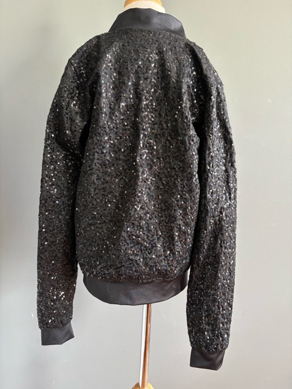 balera Black Sequin Bomber Jacket - Picture 2 of 9